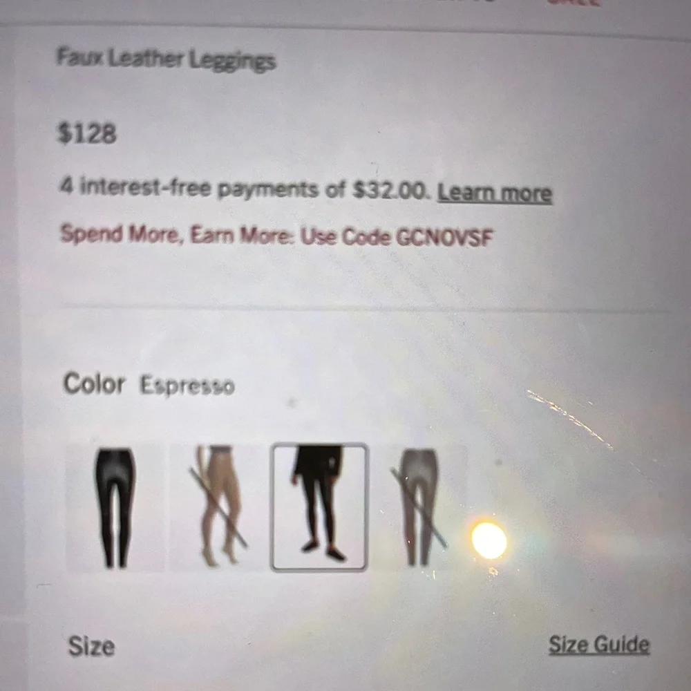 Commando Control Espresso Faux Leather Leggings NWT - Picture 10 of 10